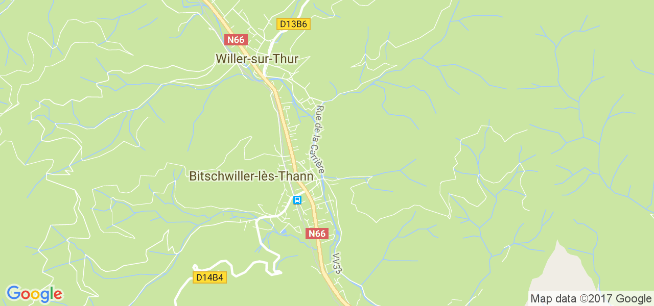 map de la ville de Bitschwiller-lès-Thann