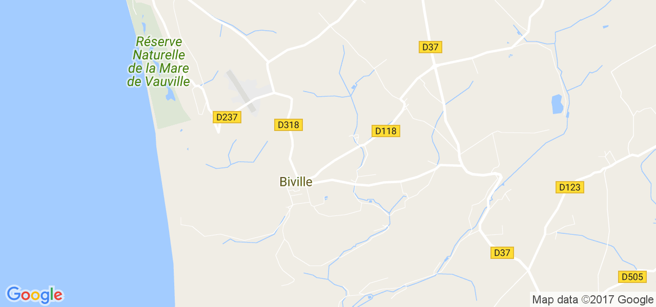 map de la ville de Biville