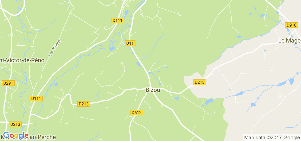 map de la ville de Bizou