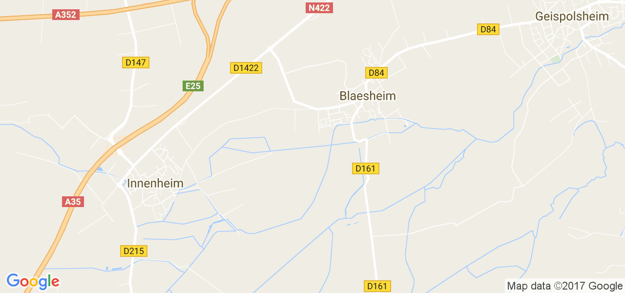 map de la ville de Blaesheim