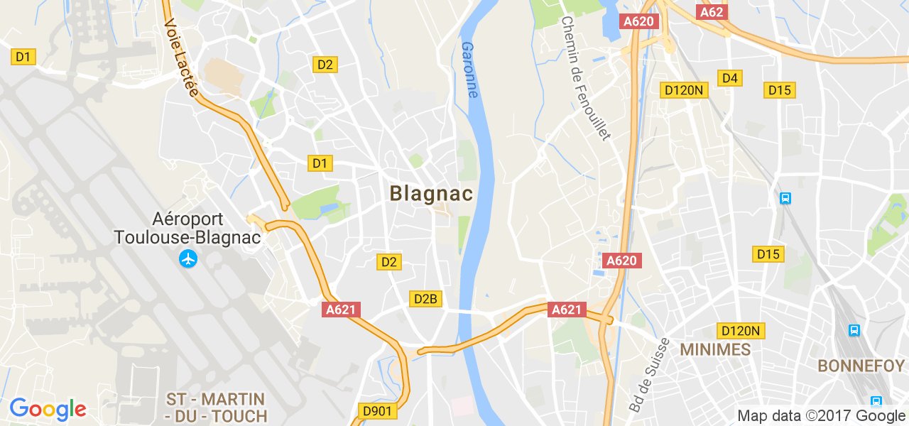 map de la ville de Blagnac