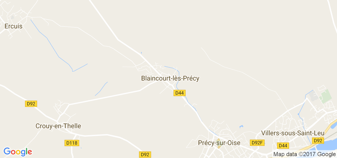 map de la ville de Blaincourt-lès-Précy