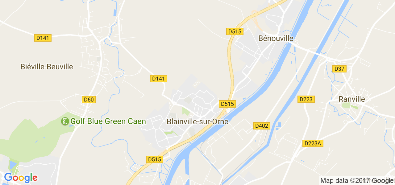 map de la ville de Blainville-sur-Orne