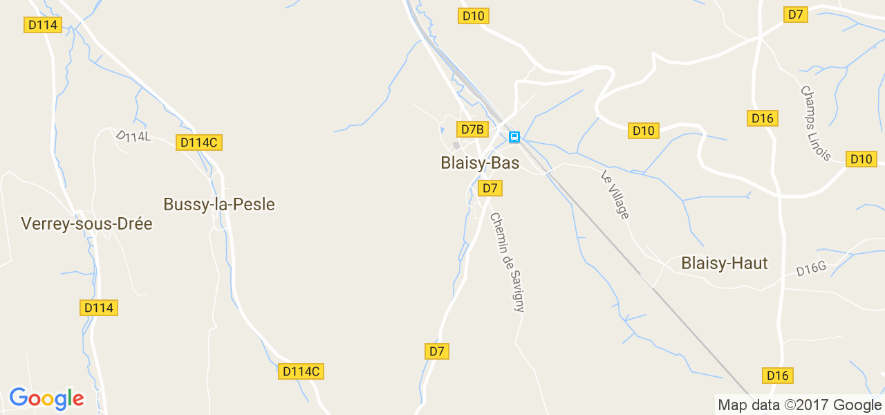 map de la ville de Blaisy-Bas