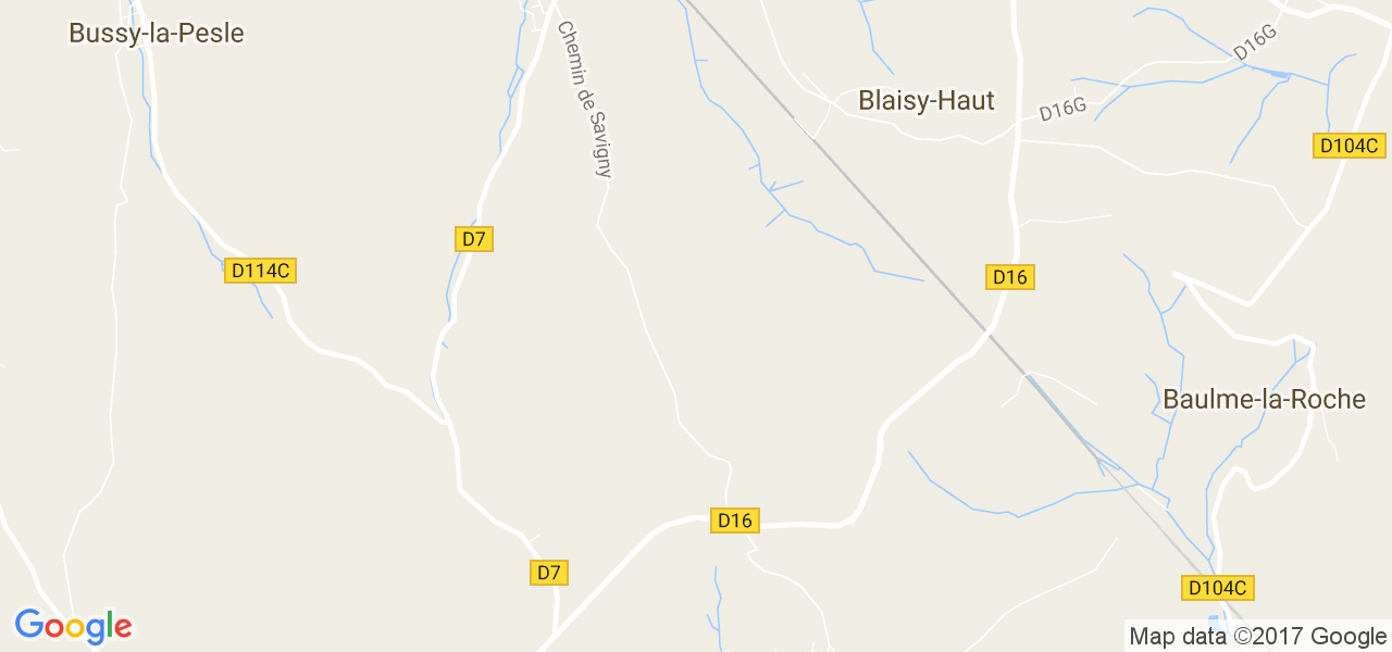 map de la ville de Blaisy-Haut