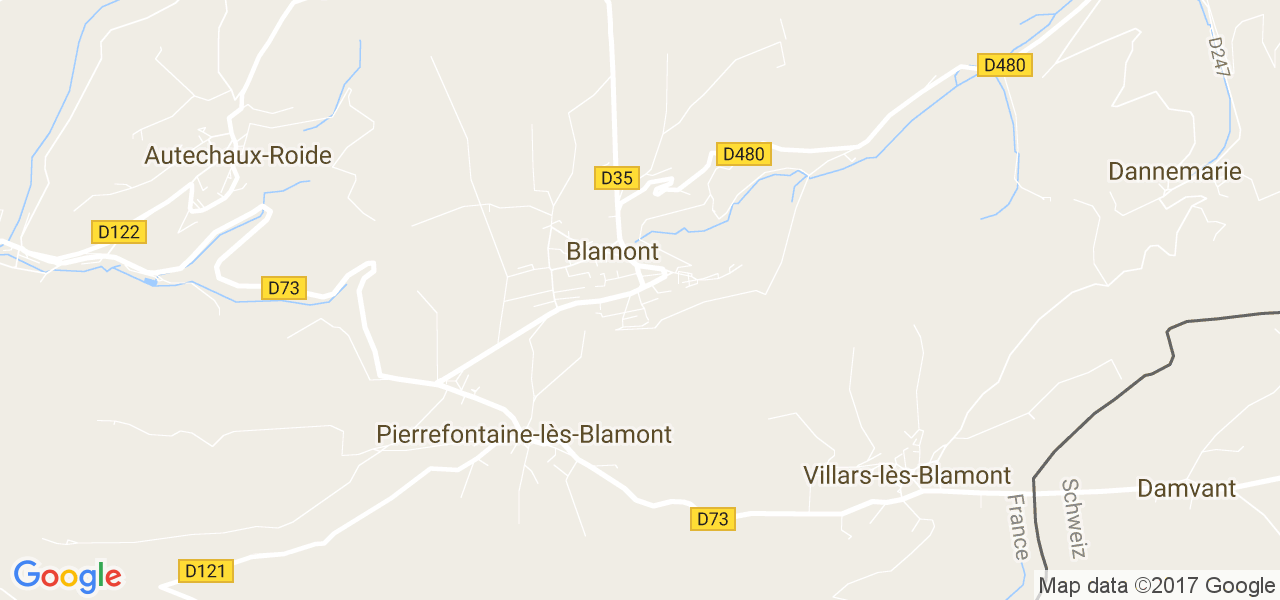 map de la ville de Blamont