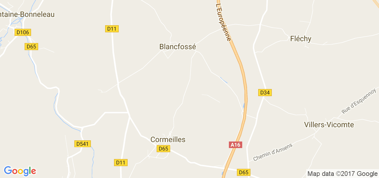 map de la ville de Blancfossé