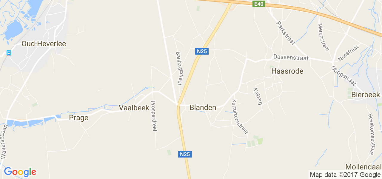 map de la ville de Blanden