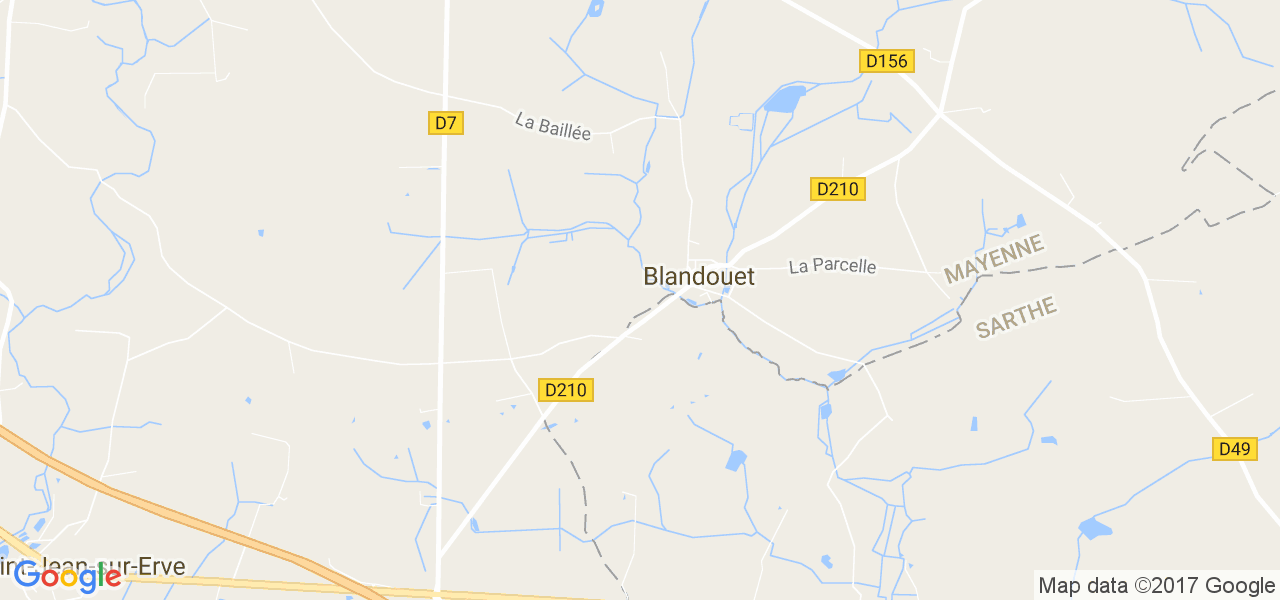 map de la ville de Blandouet