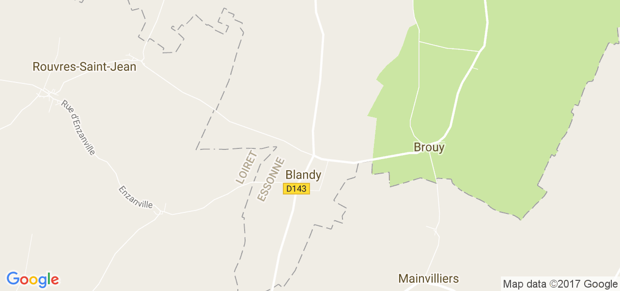 map de la ville de Blandy