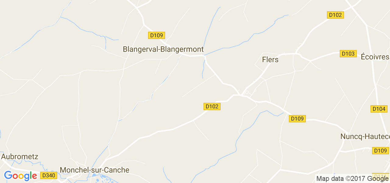 map de la ville de Blangerval-Blangermont