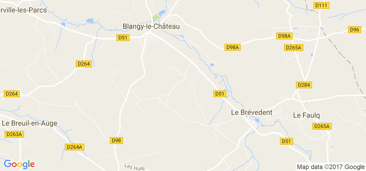 map de la ville de Blangy-le-Château