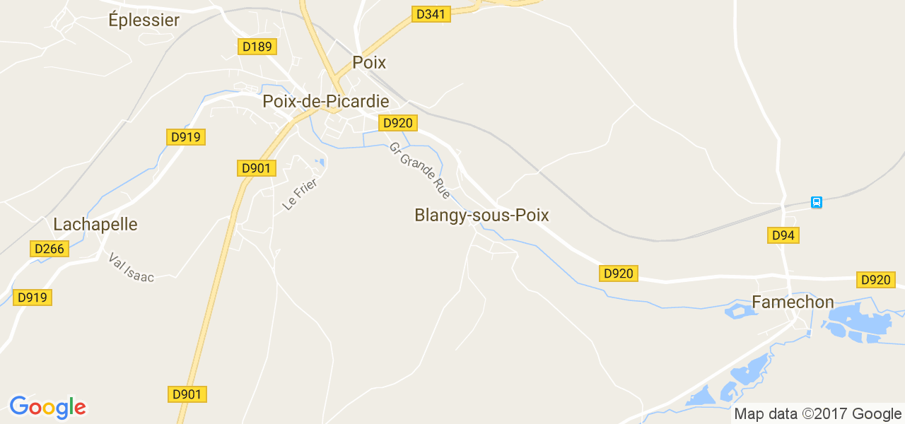 map de la ville de Blangy-sous-Poix