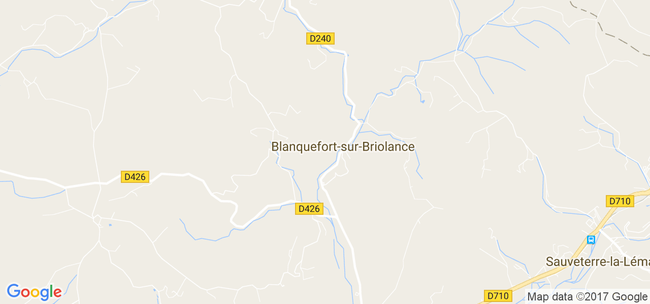 map de la ville de Blanquefort-sur-Briolance