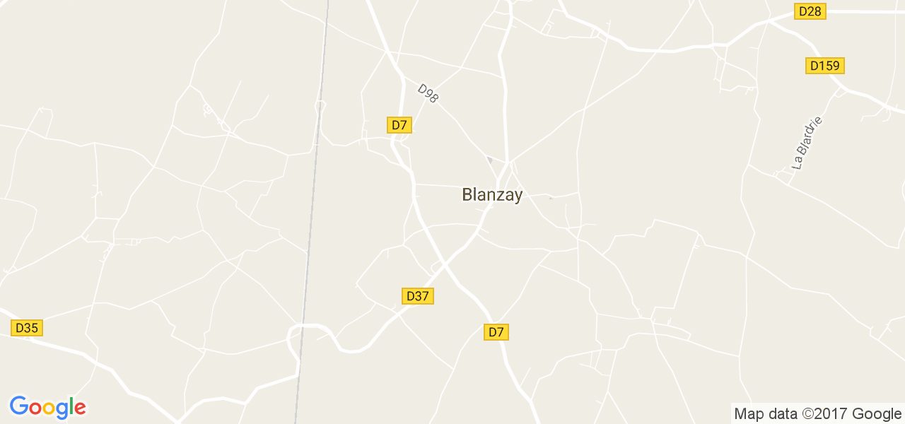 map de la ville de Blanzay