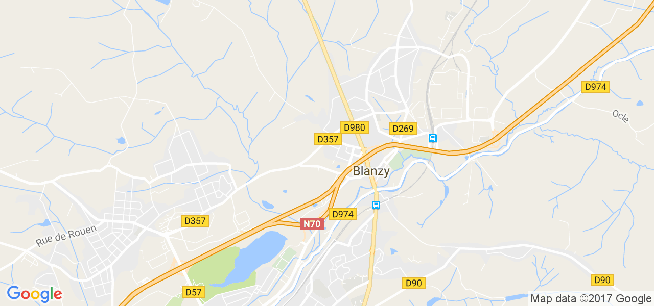 map de la ville de Blanzy