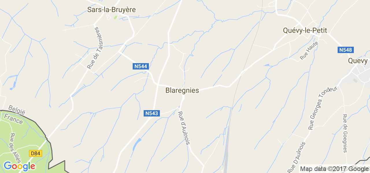 map de la ville de Blaregnies