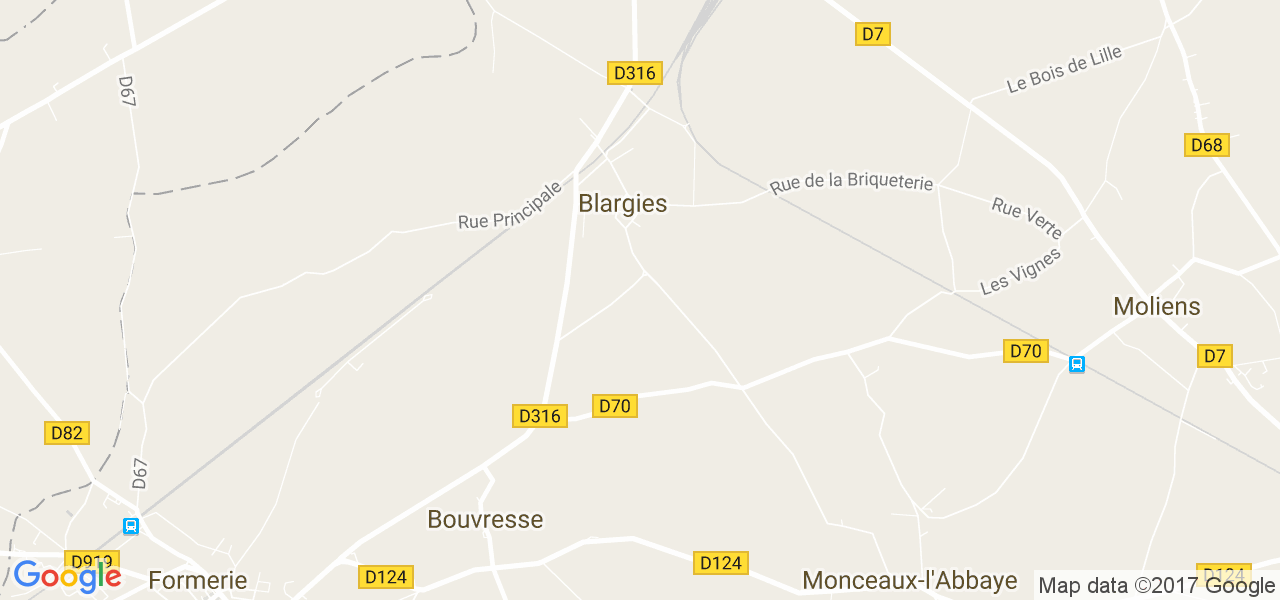 map de la ville de Blargies
