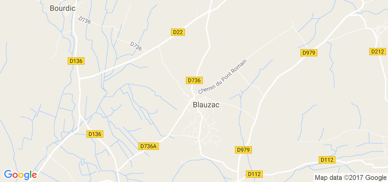 map de la ville de Blauzac