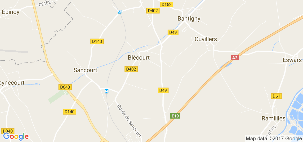 map de la ville de Blécourt