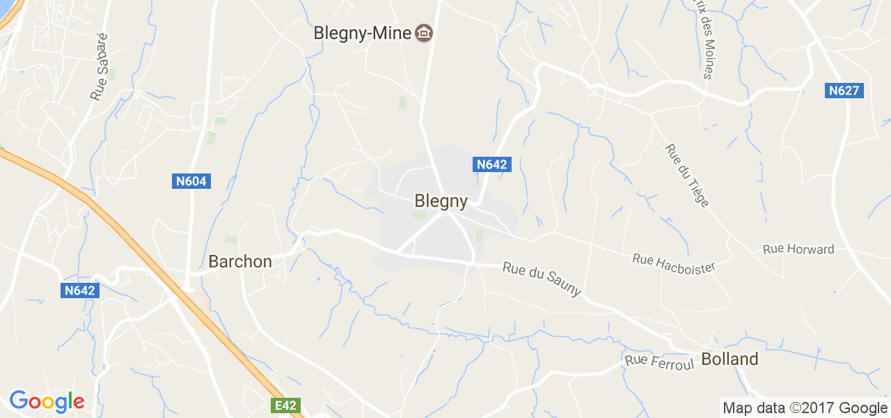 map de la ville de Blégny