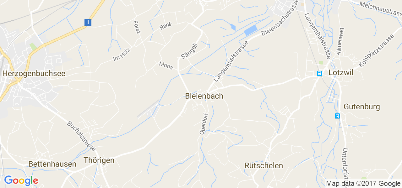 map de la ville de Bleienbach