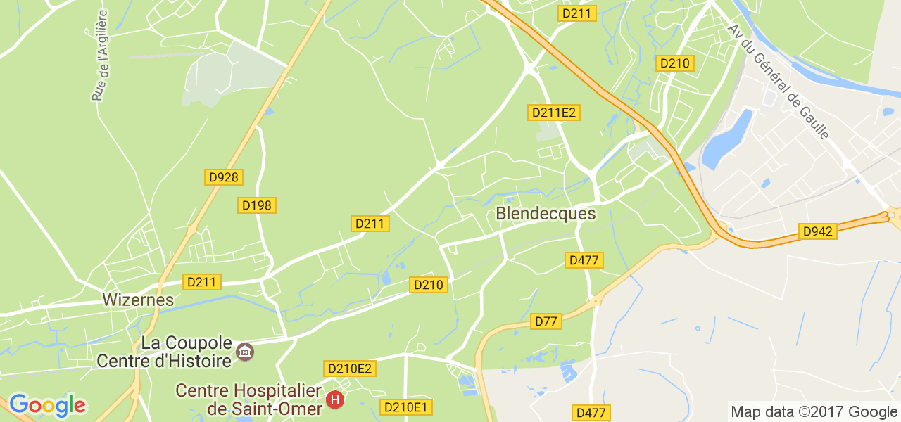 map de la ville de Blendecques