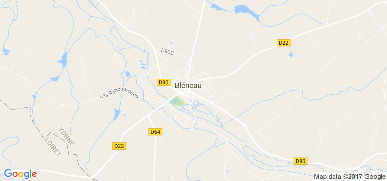 map de la ville de Bléneau