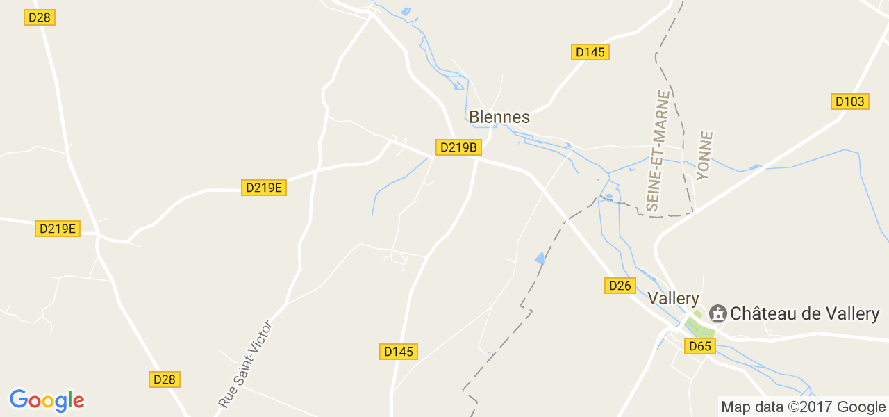 map de la ville de Blennes