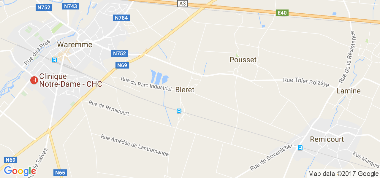 map de la ville de Bleret