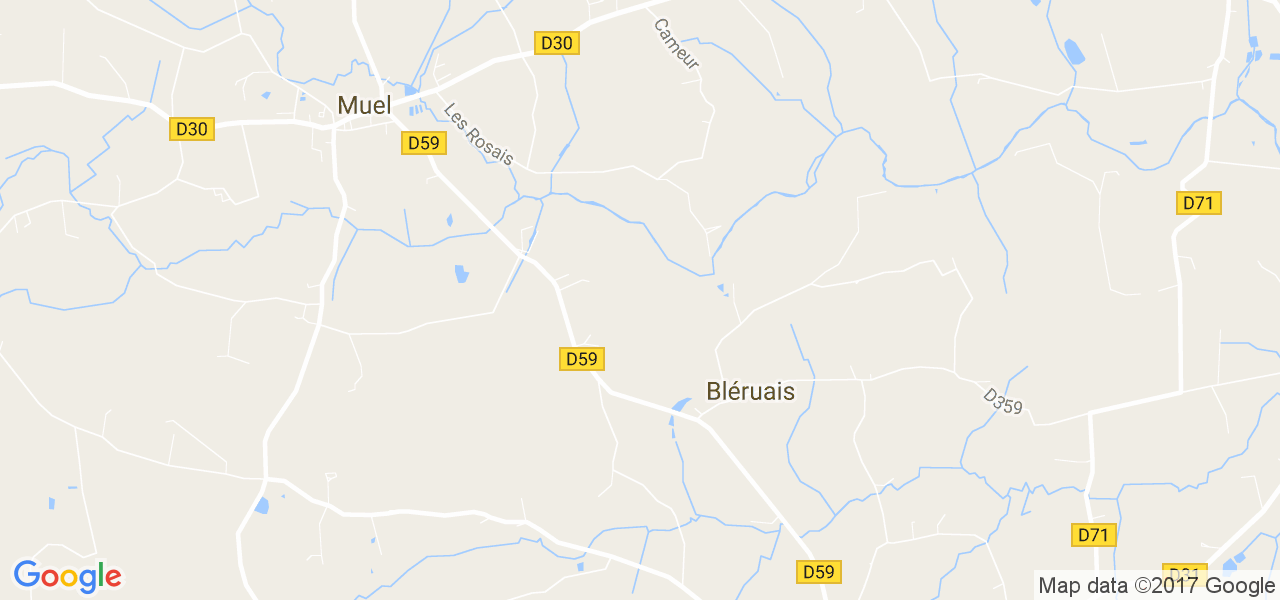 map de la ville de Bléruais