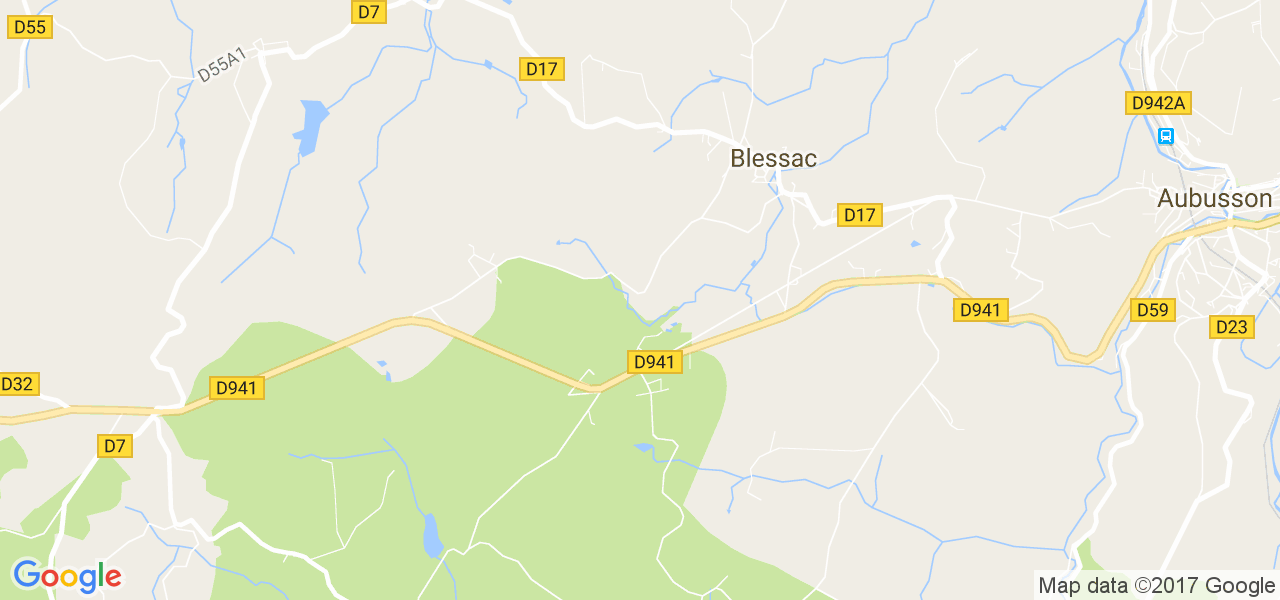 map de la ville de Blessac