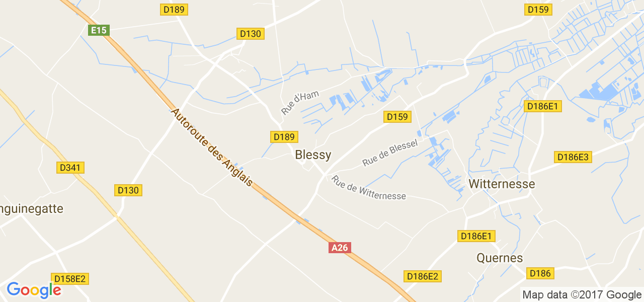 map de la ville de Blessy