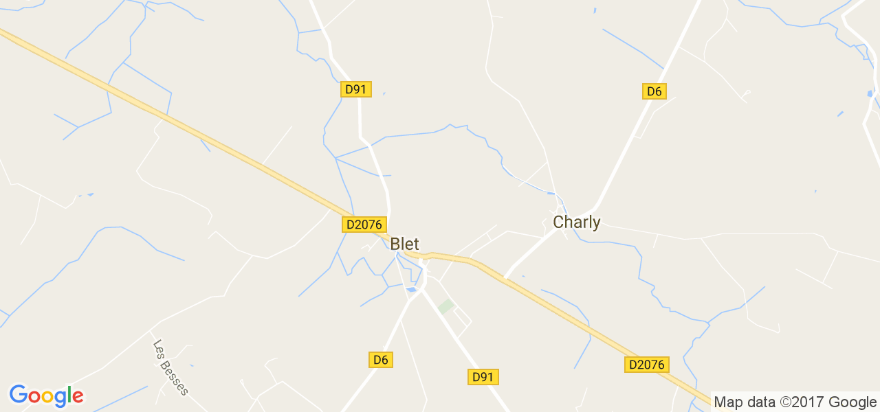 map de la ville de Blet