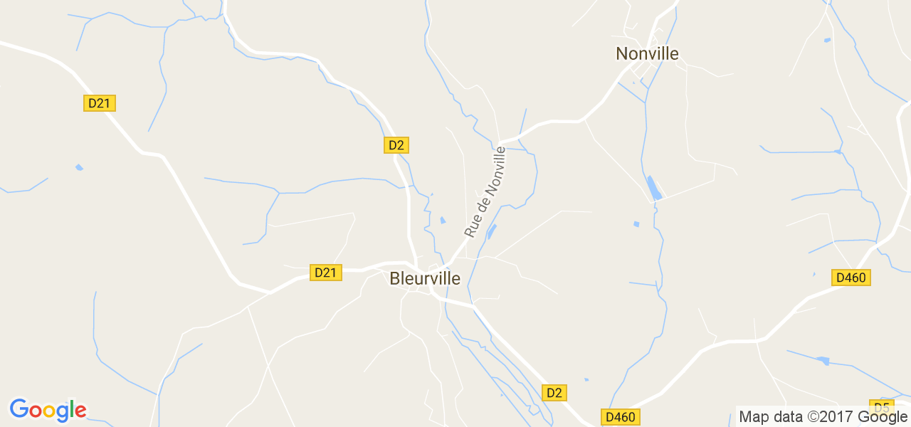 map de la ville de Bleurville