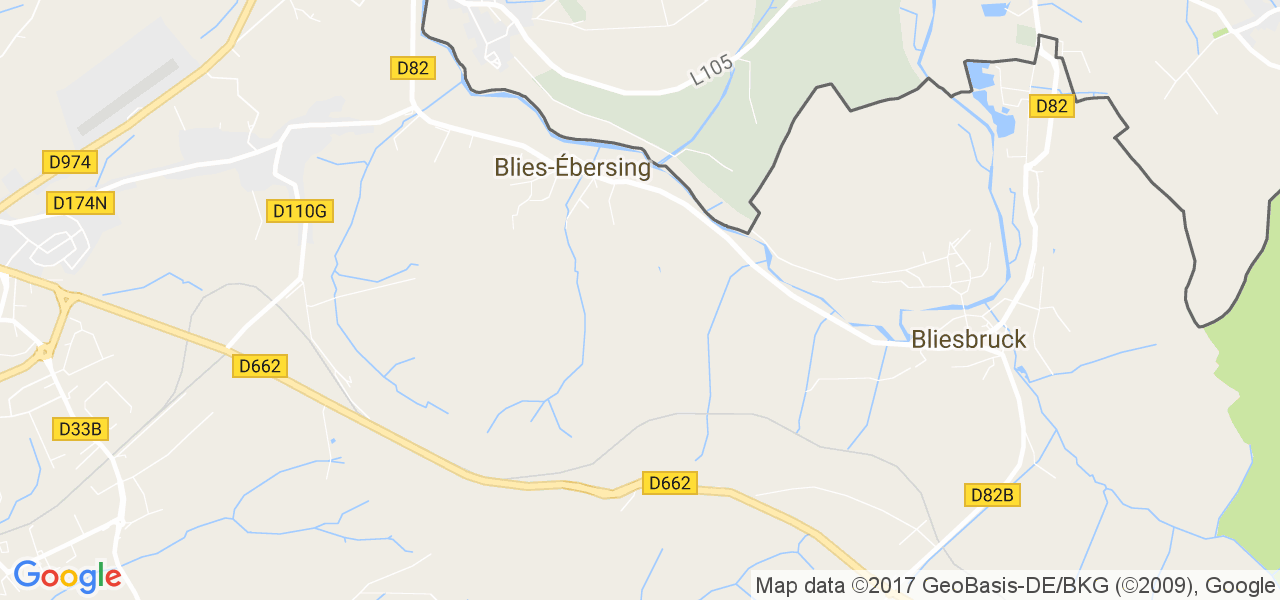 map de la ville de Blies-Ébersing