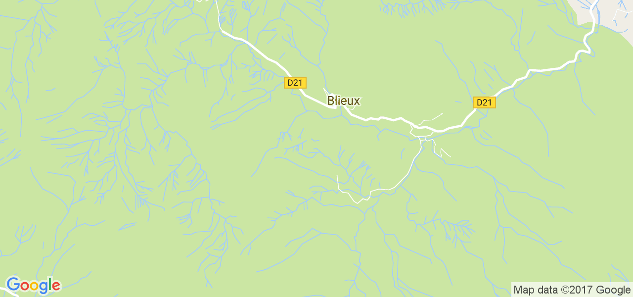 map de la ville de Blieux