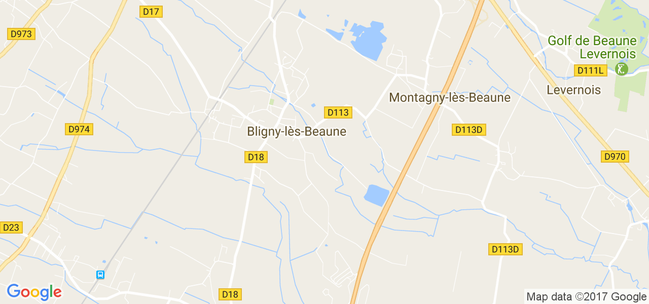 map de la ville de Bligny-lès-Beaune