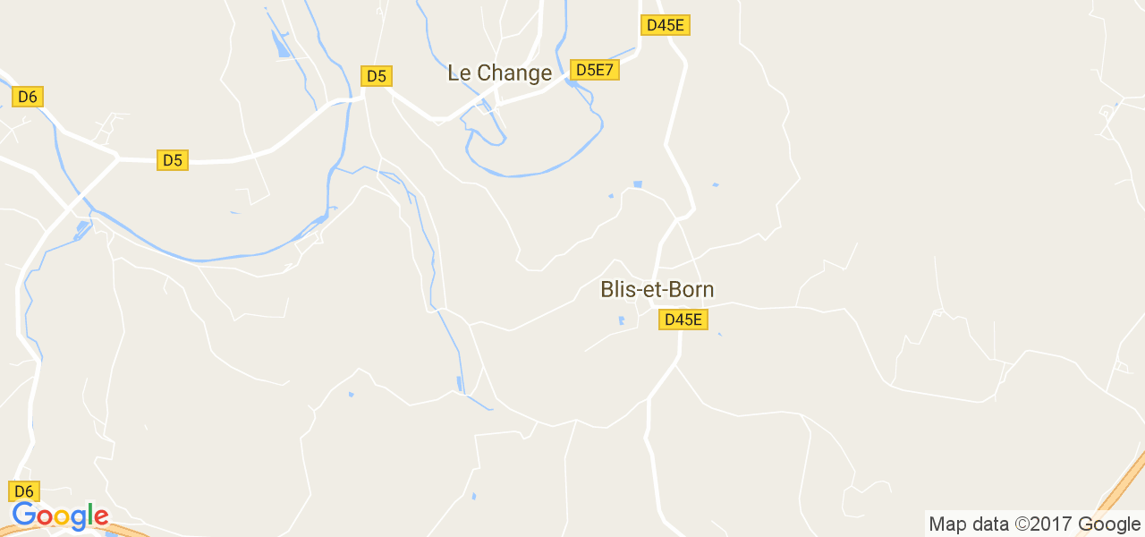 map de la ville de Blis-et-Born