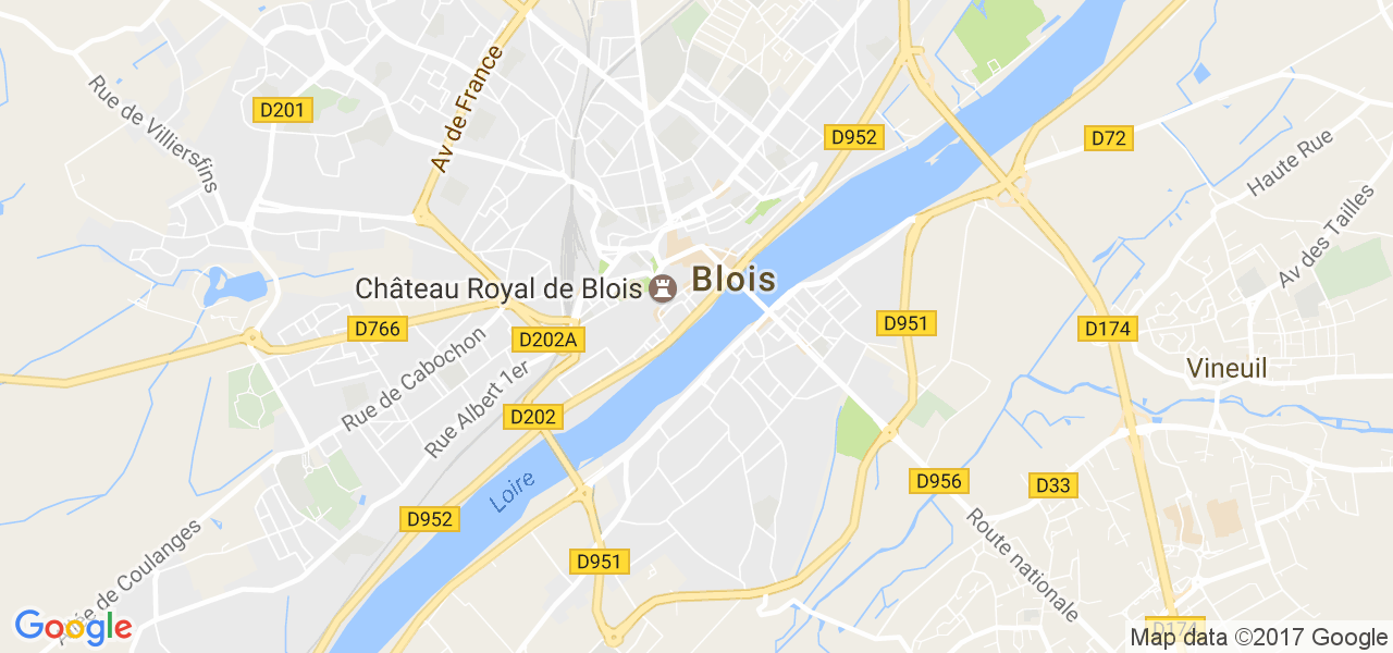 map de la ville de Blois