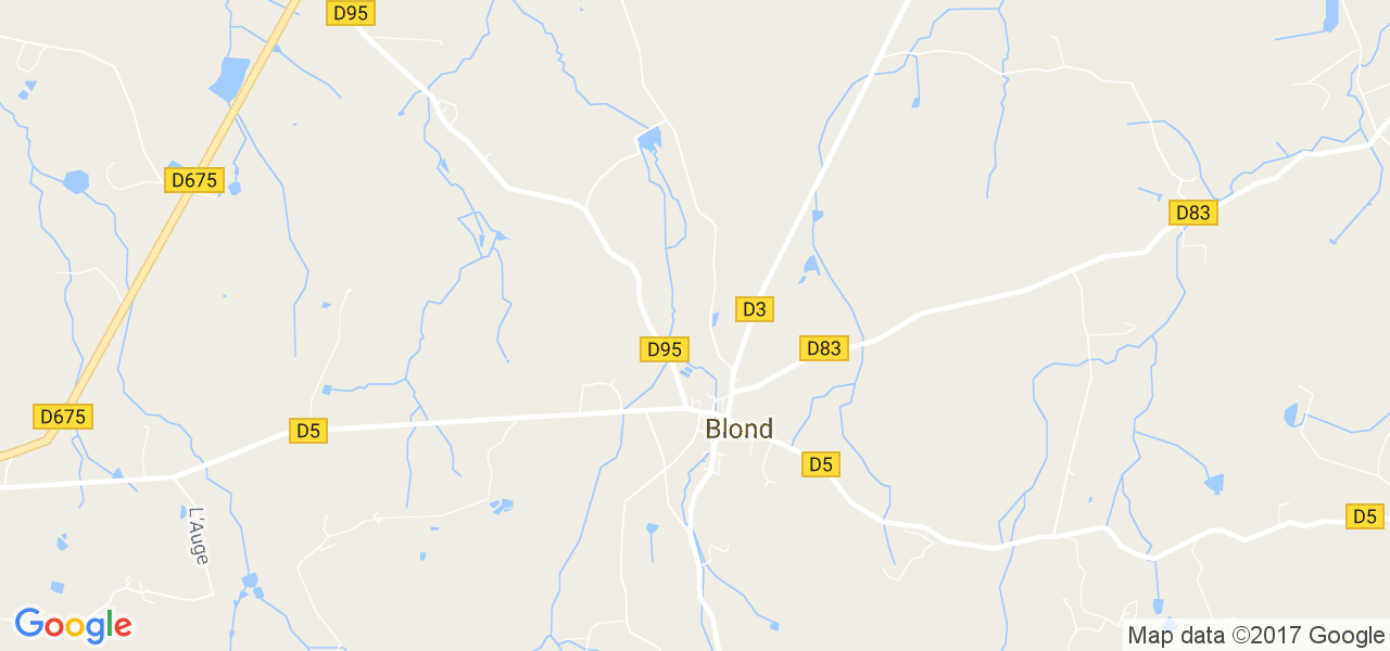 map de la ville de Blond