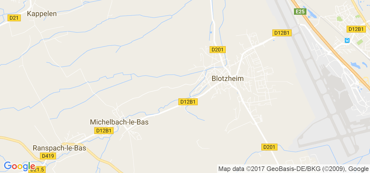 map de la ville de Blotzheim