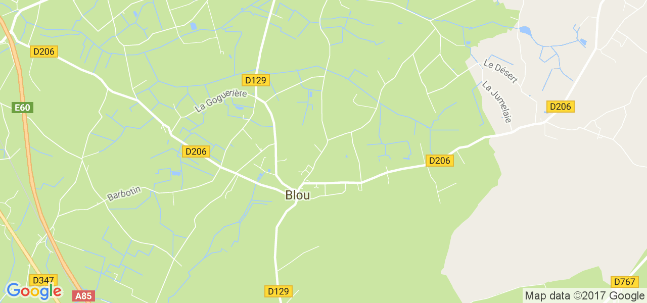 map de la ville de Blou