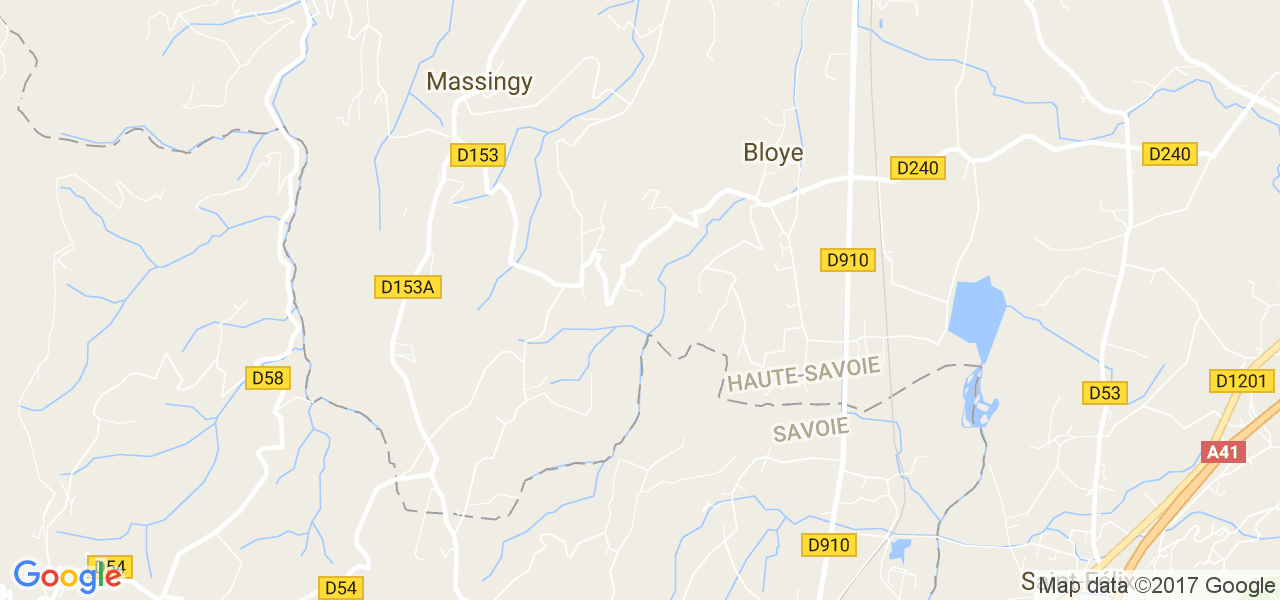 map de la ville de Bloye