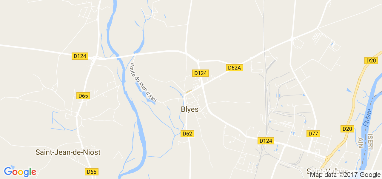 map de la ville de Blyes