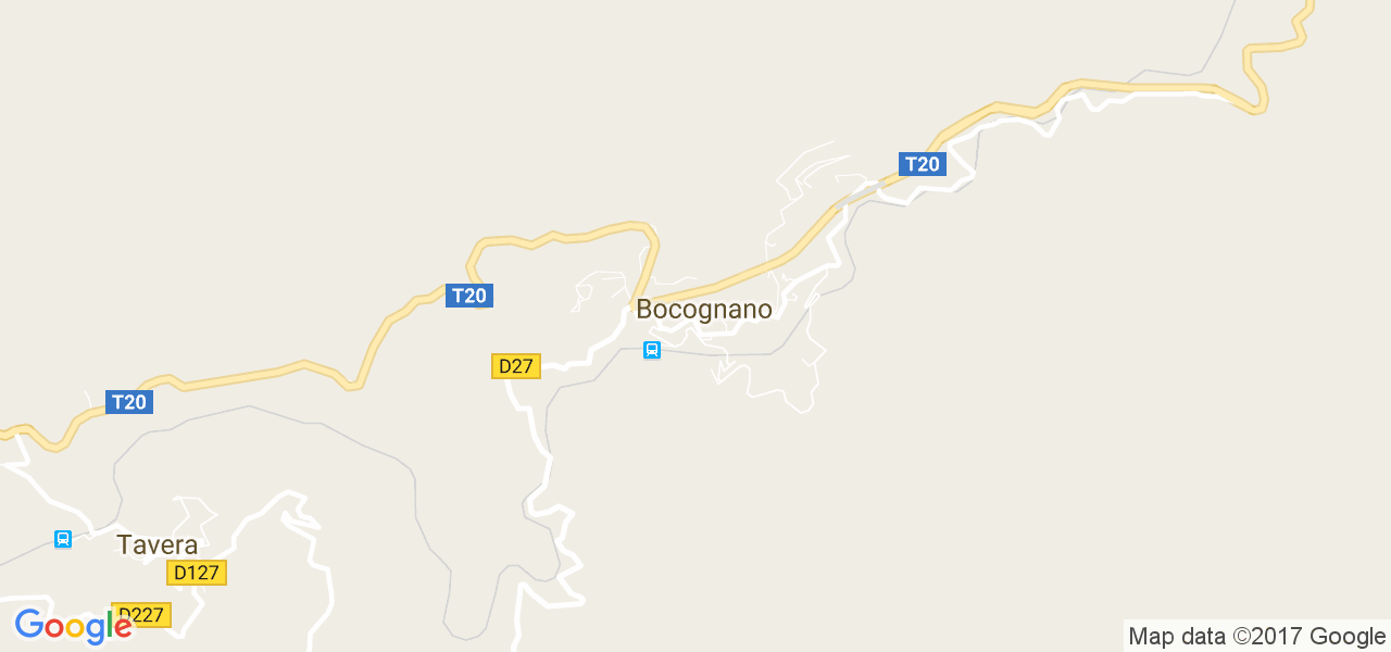 map de la ville de Bocognano