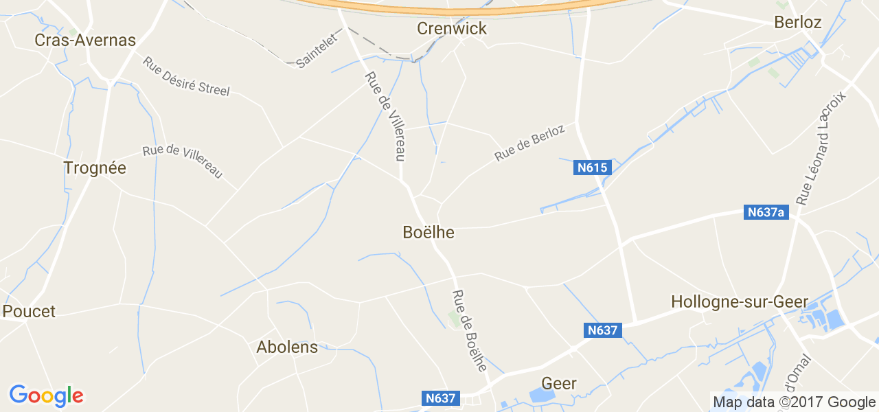 map de la ville de Boëlhe