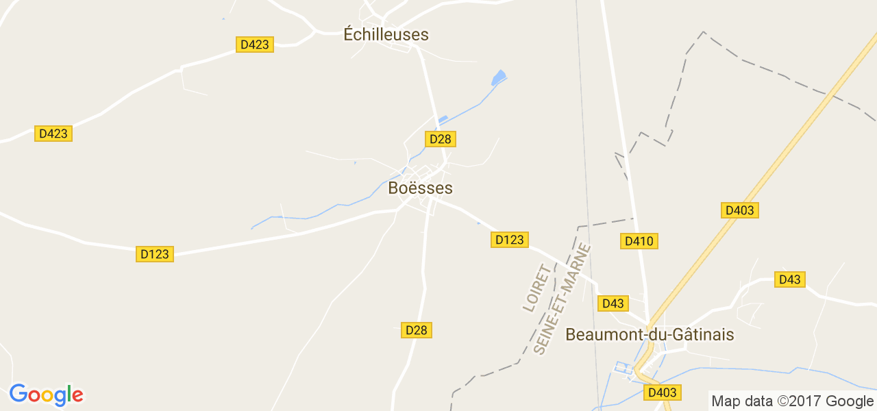 map de la ville de Boësses