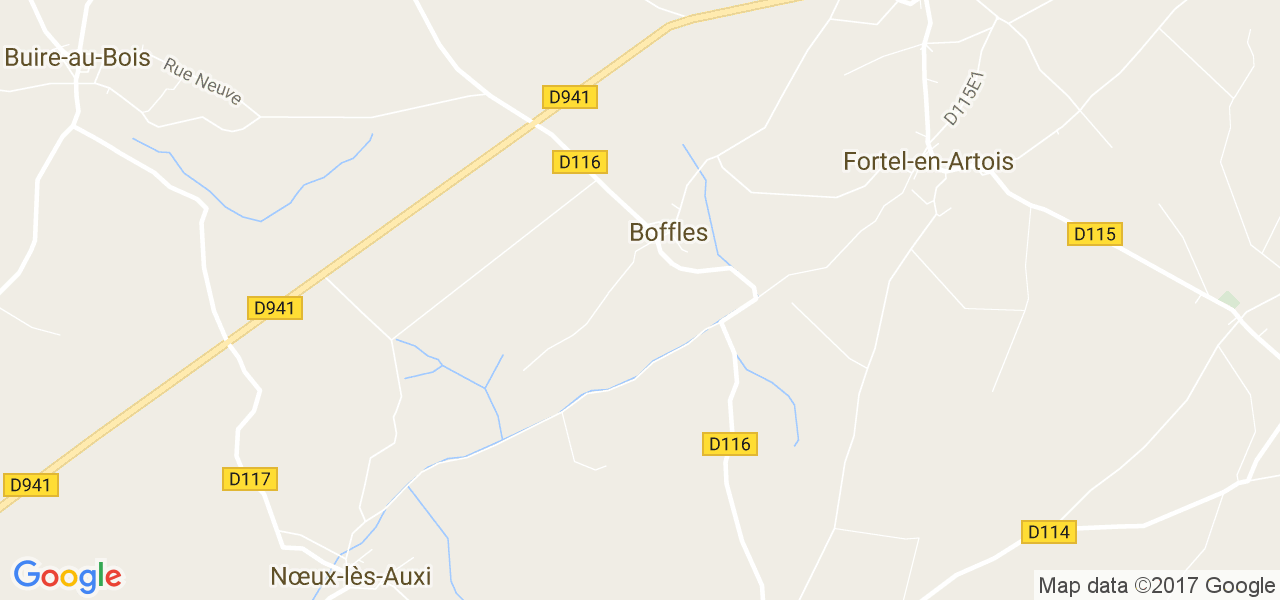 map de la ville de Boffles