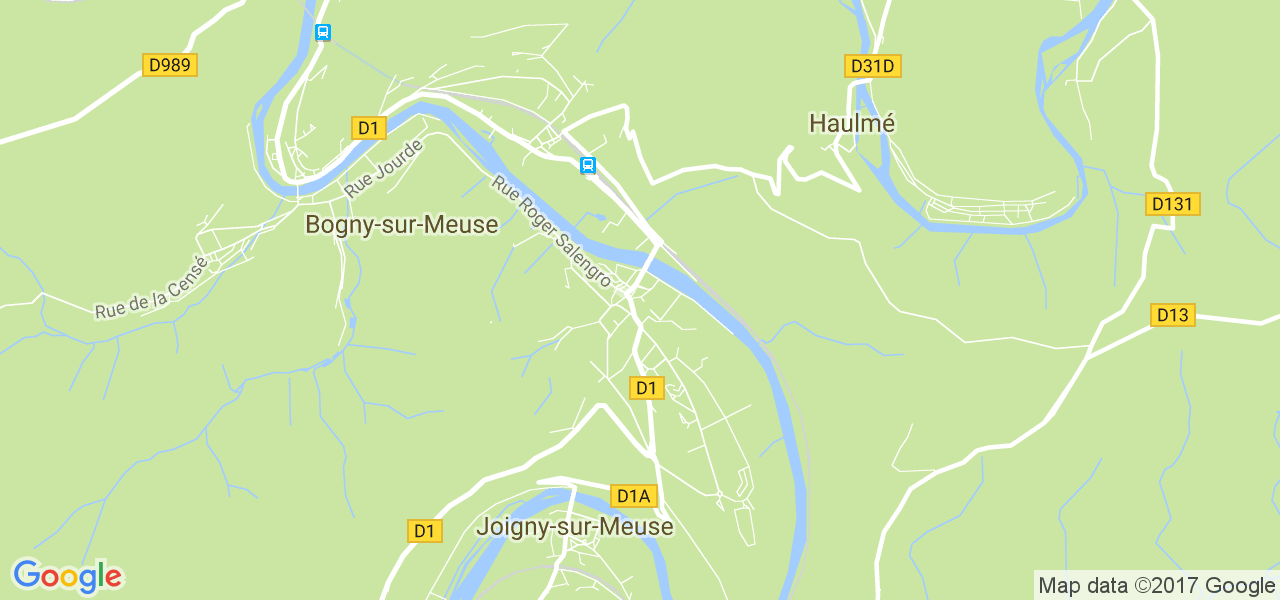 map de la ville de Bogny-sur-Meuse